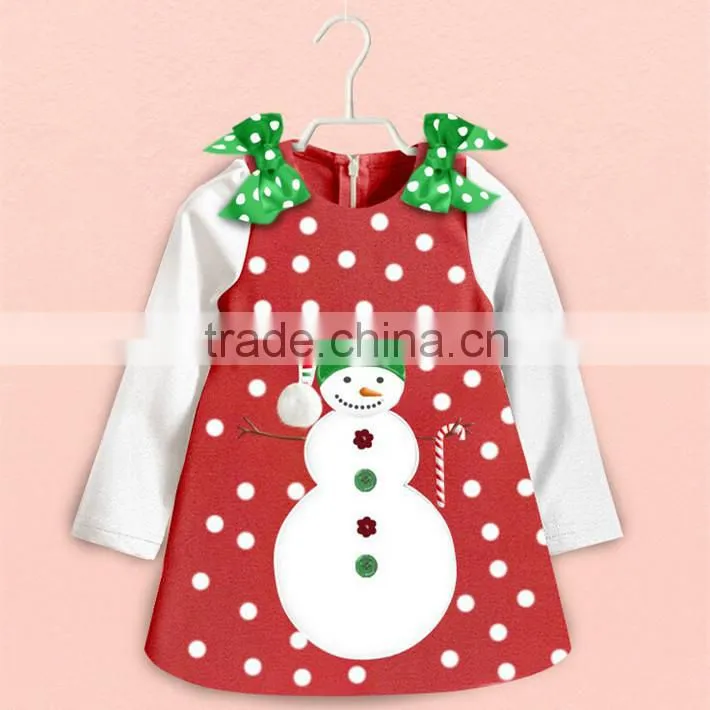 Baby birthday dress 2015 latest design Christmas costume wholesale winter dresses Christmas girls dress