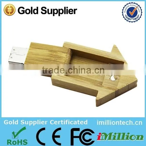 Bulk cheap wholesale wood house PEN DRIVE 64GB usb flash memory made in China