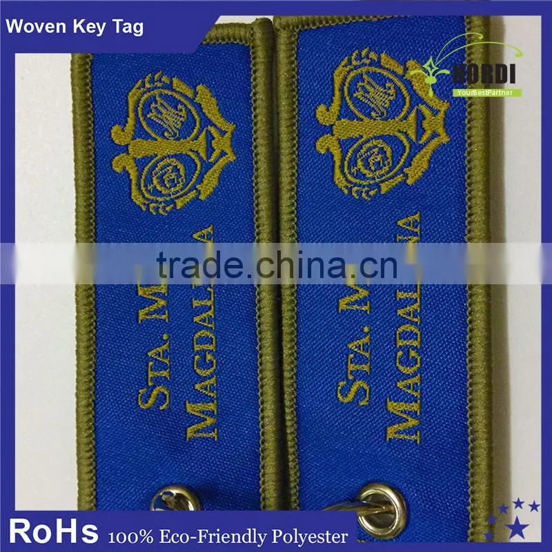 custom tags key ring embroidery key chain as business promotion gift