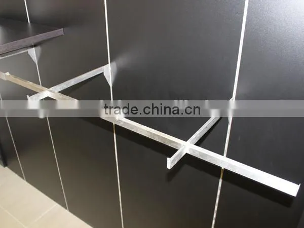 1" slot 2" center shopfittings aluminum wall upright