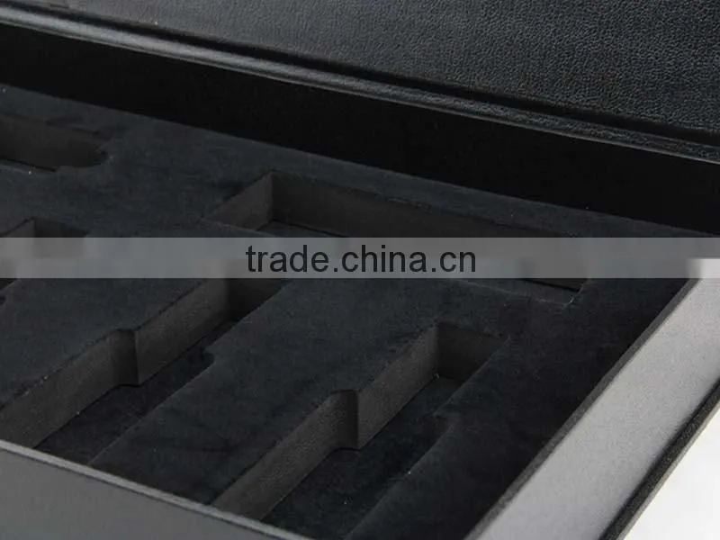 High quality black clamshell magnetic paper box with EVA insert for oil bottle / custom paper gift box
