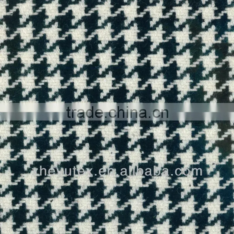 Swallow gird wool fabric ,large black/white Swallow gird