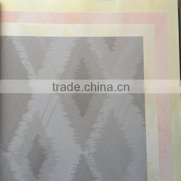 hot washable deep embossed rhombus vinyl wallpaper for home decoration