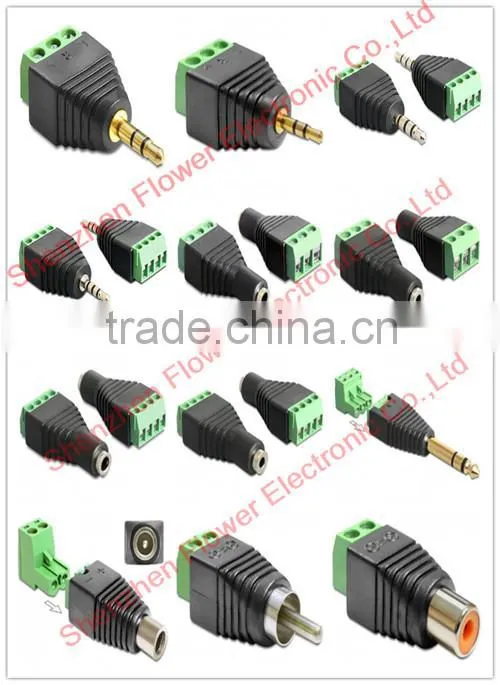 Environmental friendly Material solderless 3.5mm audio plug