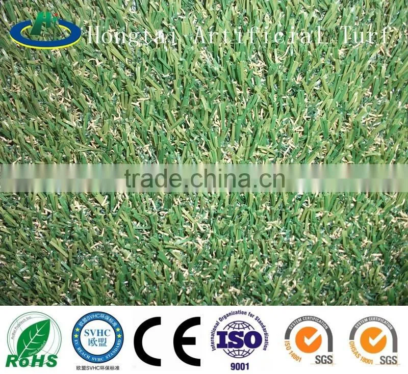 25mm height turf grass for gardens with 4 tones