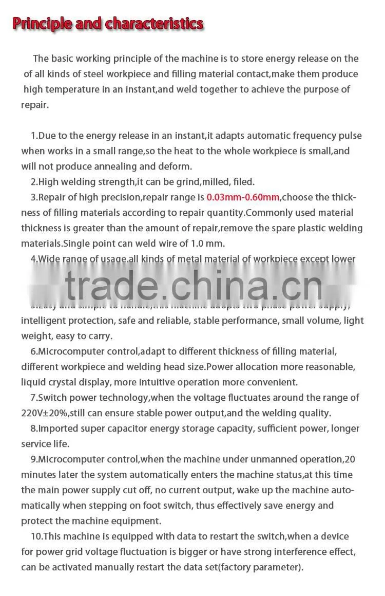 cold welding machine for repairing mould and die