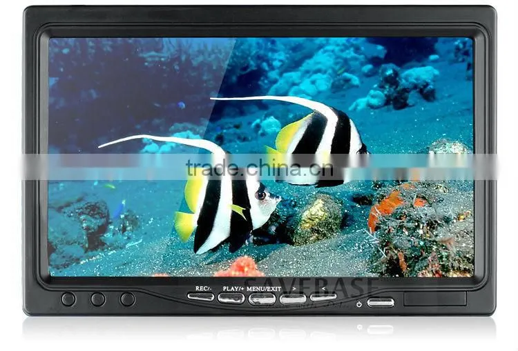 7'' TFT LCD underwater fishing camera 50m cable 1/4 SONY CCD 24 pcs LED lights remote control night vision