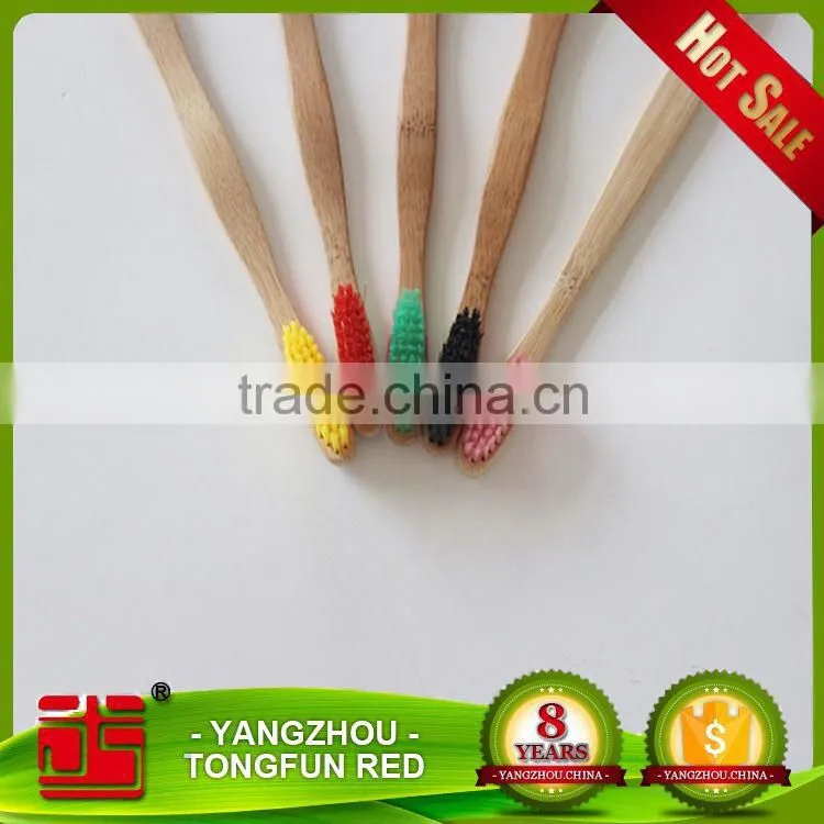 Wholesale Natural Customized logo bamboo toothbrush Enviormental Soft Bristle Toothbrush for home