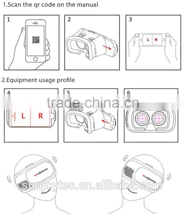 2016 hot 3d glasses product all in one virtual reality goggles glasses vr box