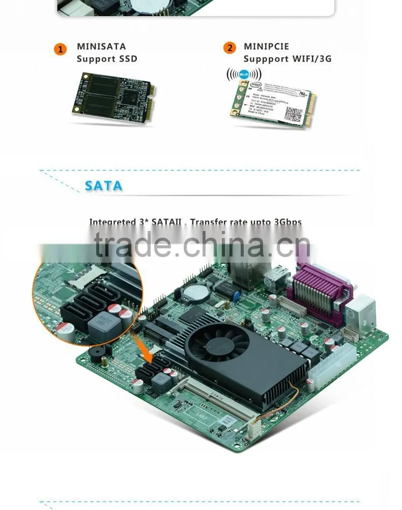 x86 embedded motherboard OEM/ODM motherboard with integrated processor