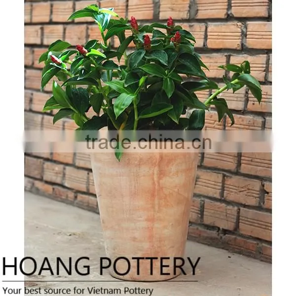 Tall Red Clay Terracotta Flower Pot - Vietnamese Ceramic