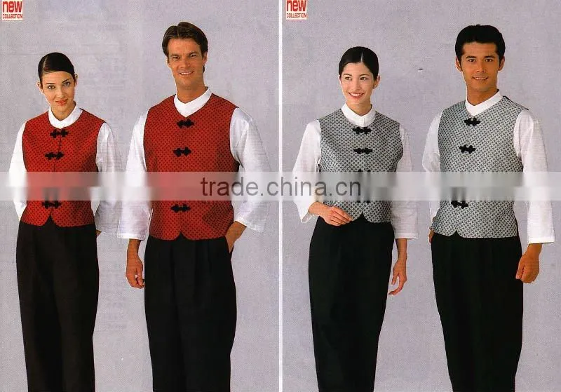 Customized hand made restaurant waiter uniform