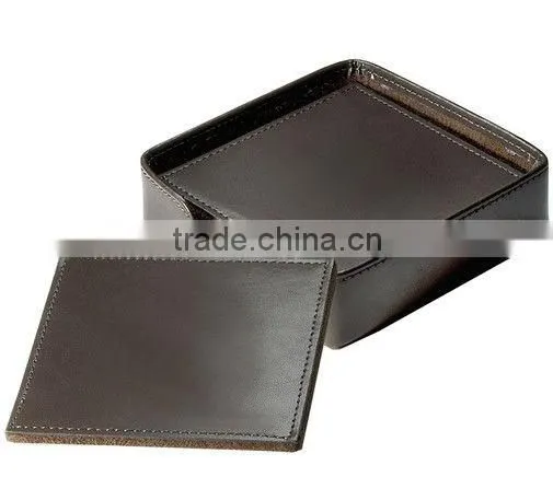 square leather coasters or pu coasters
