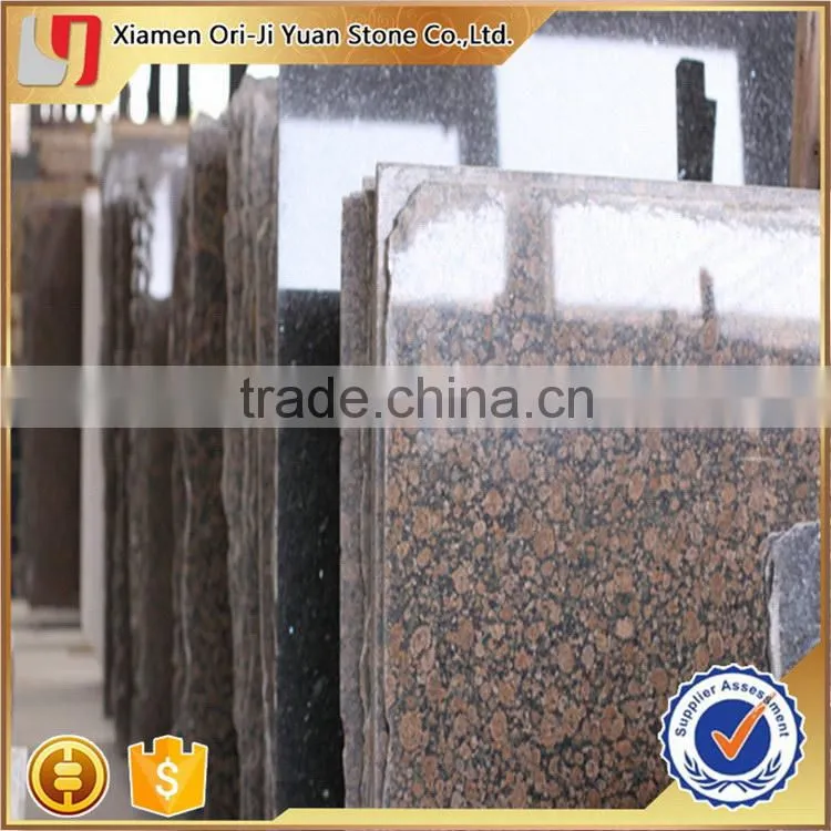 Cheap antique ice-flower brown granite slab