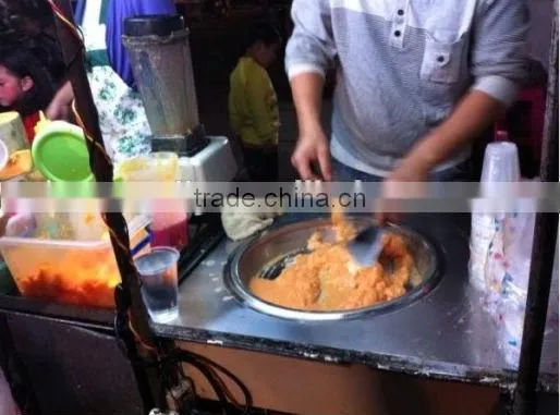 Colorful ice cream frying machine / Variety flavor fry ice cream making machine / Summer must-have fried ice cream machine