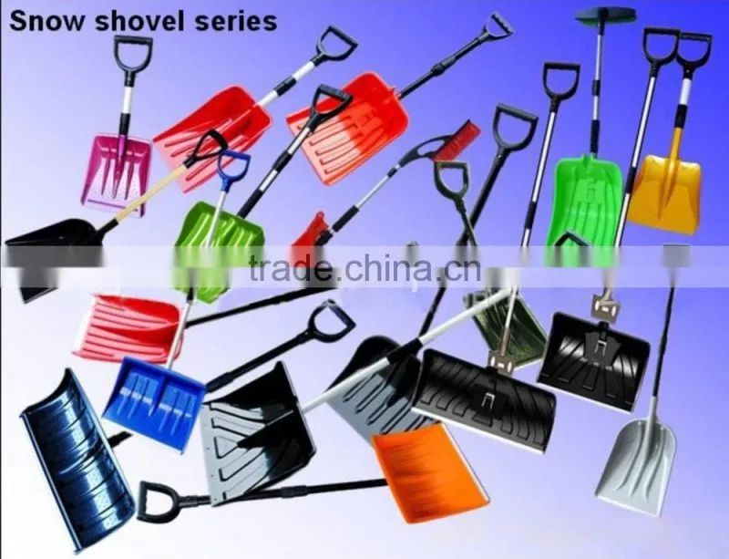 Promotional aluminum snow shovel plastic types of spade snow shovel
