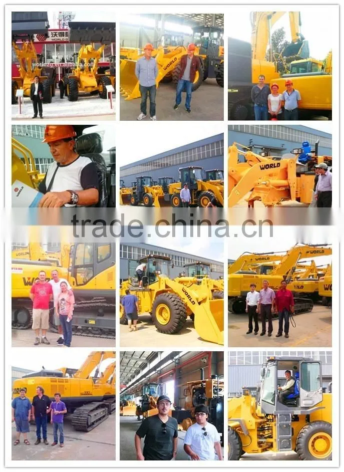 World Brand 3Ton mini cheap wheel loader with 1.8m3 Bucket capacity