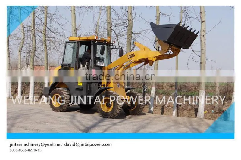 2 ton CE approved mini wheel loader ZL20F, with fork, with quick hitch