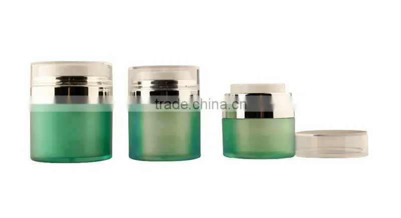 China Alibaba supplier round container cosmetic acrylic airless bottle