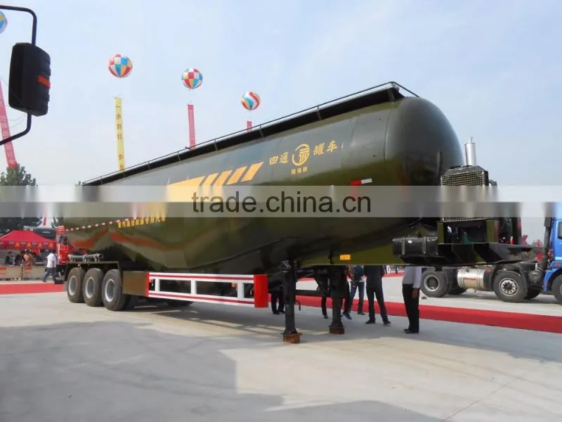 2016 105CBM W-shape 3 Axles Particle Material Transport Bulk Cement Tank Semi Trailer