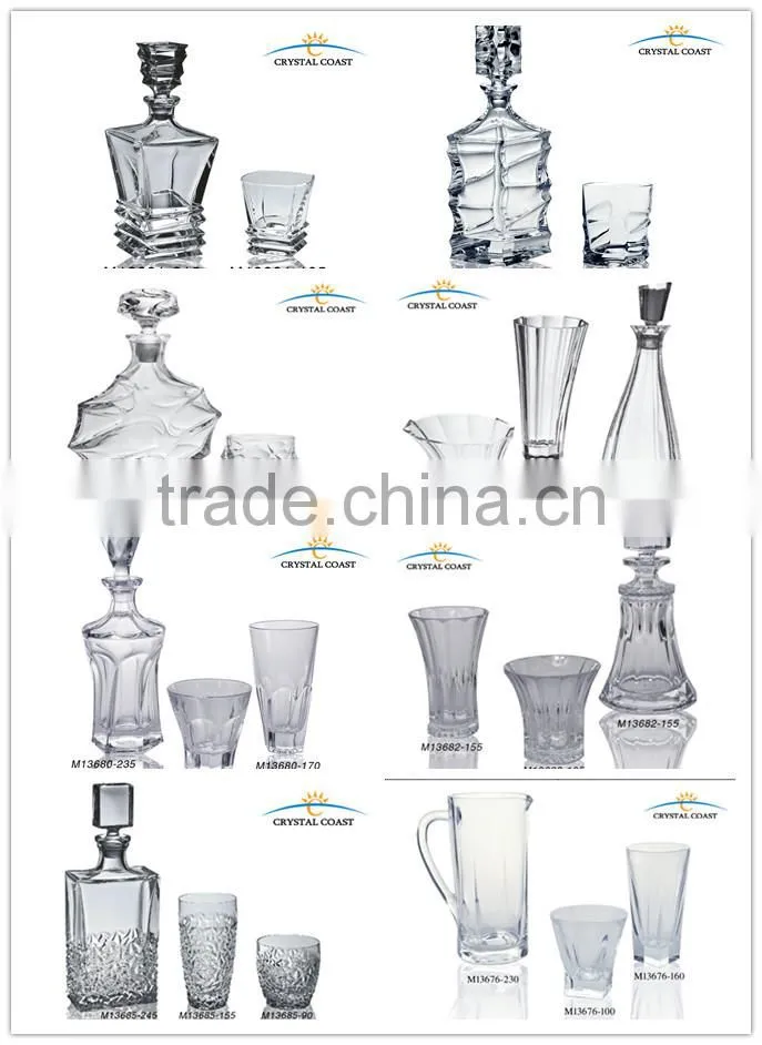 Unique wide mouth large decorative glass jug
