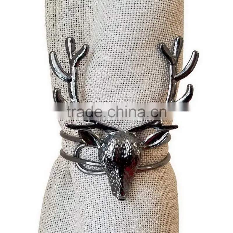 metal alloy stag curtain clip ,decorative curtain buckle