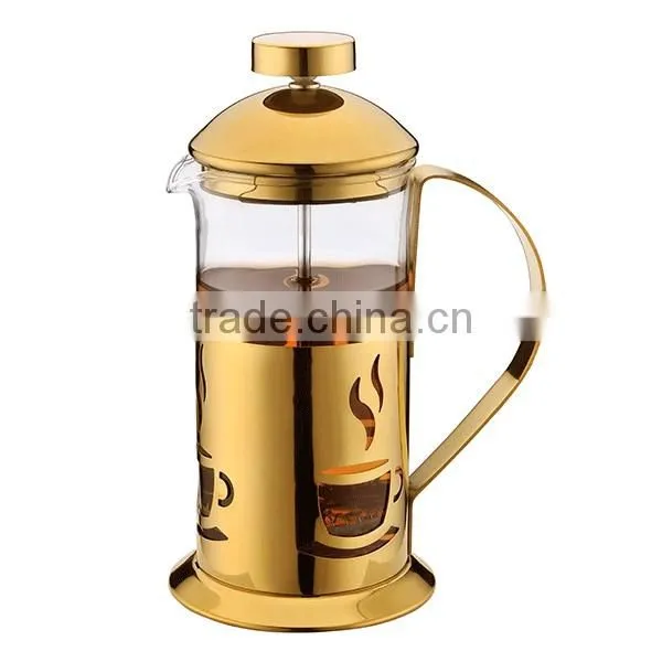 Haonai wholesale gold plating french press coffee maker