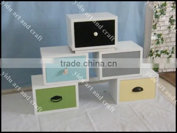 unique design home decorative furniture colorful wooden DIY storage cabinet, easy to move