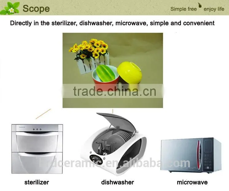 New Product colorful porcelain salad bowl