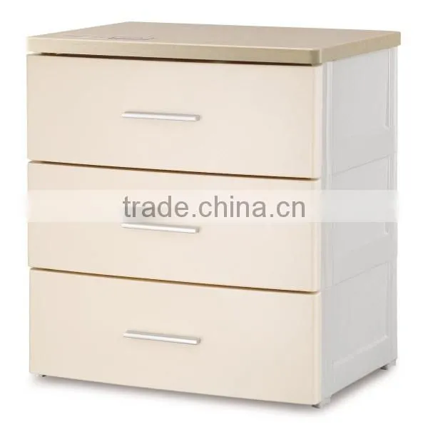 3 Drawer Plastic Storage Cabinet For Closet/Office
