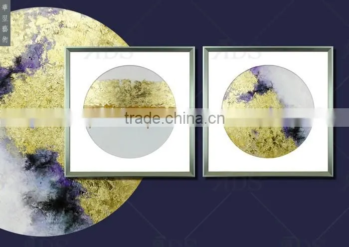 1 Piece can Be Customized Framed Handmade Oil Painting with Gold Leaf