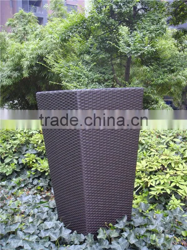 Rattan floor vases