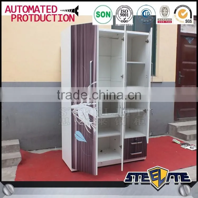 Hot sale Indian almirah steel home use wardrobe household clothes closet