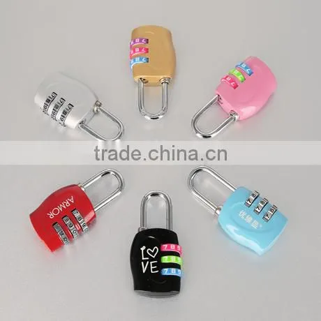 3 digit zinc alloy travel password luggage lock