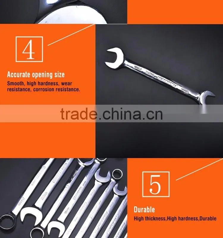 Professional 10PCS Double OPEN-END CRV Ratchet Spanner Set