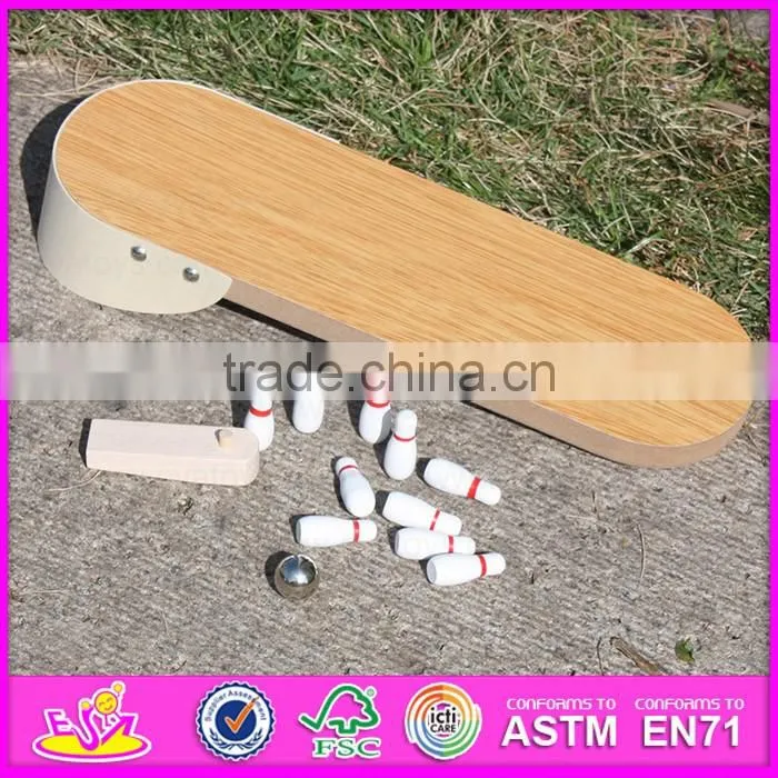 2016 Hot sale baby wooden bowling toy, new design children wooden bowling toy W01A141