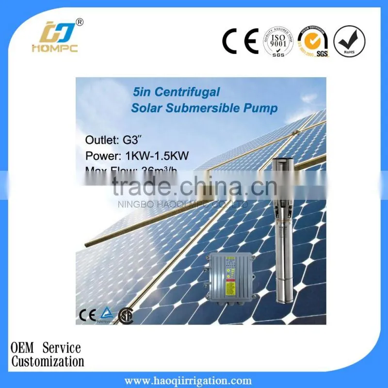 DC90V 5 inch Centrifugal Submersible Pump solar powered water pump