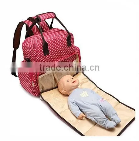Fashion multi-function changing diaper backpack bag