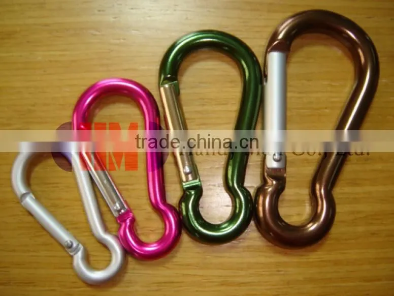 D Shaped Aluminum Carabiner Mini Keychain