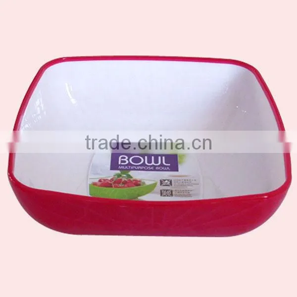 Small size square Dark Fringe Fruit Dish Salad Bowl
