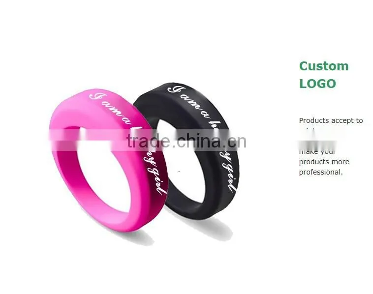 Hot sale colorful custom silicone wedding ring for promotion