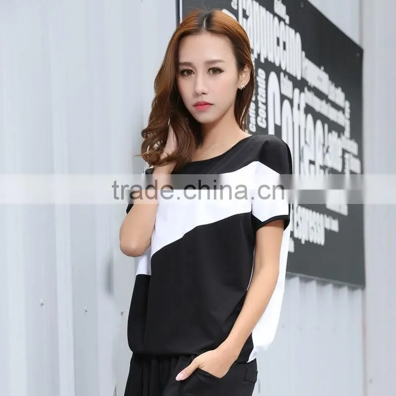 2016 hot sale summer casual women t shirt custom fashion printing t shirt for women