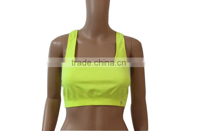 Yellow summer ahh bra for yoga and sports