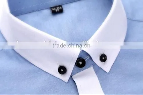 Man Oxford Shirt Short Sleeve Dress Shirt Solid Color Dress Shirt