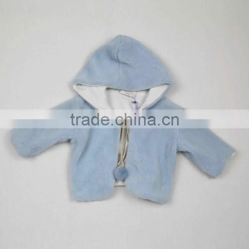 Plaid pure cotton thicken infant wear hooded baby coats