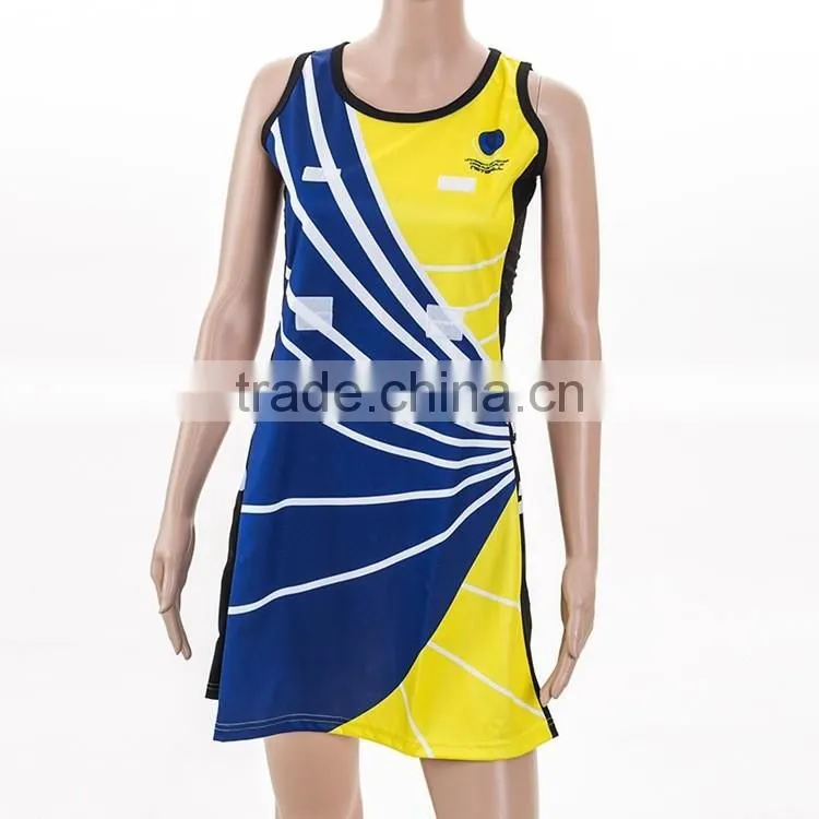 Popular womens lycra netball dress popular netball bodysuits team custom netball jersey