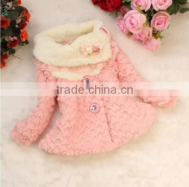 High Quality Kids Beautiful Model Dresses Children Pink Coat For Girls