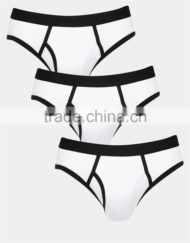 HOYUGO 3 Pack Men Briefs Thong With Contrast Trim