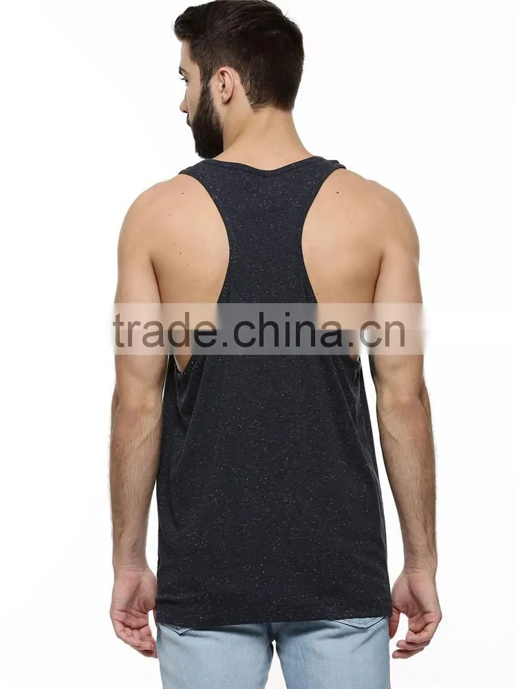 Mens plain black slim fitted tight slimming vest