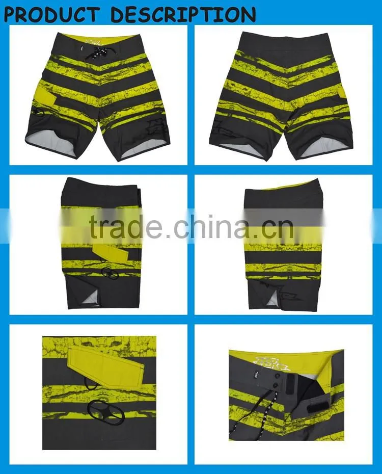 Mens Vintage Striped Board Shorts 100% Polyester